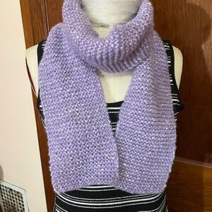 Handmade Lavender Knit Scarf